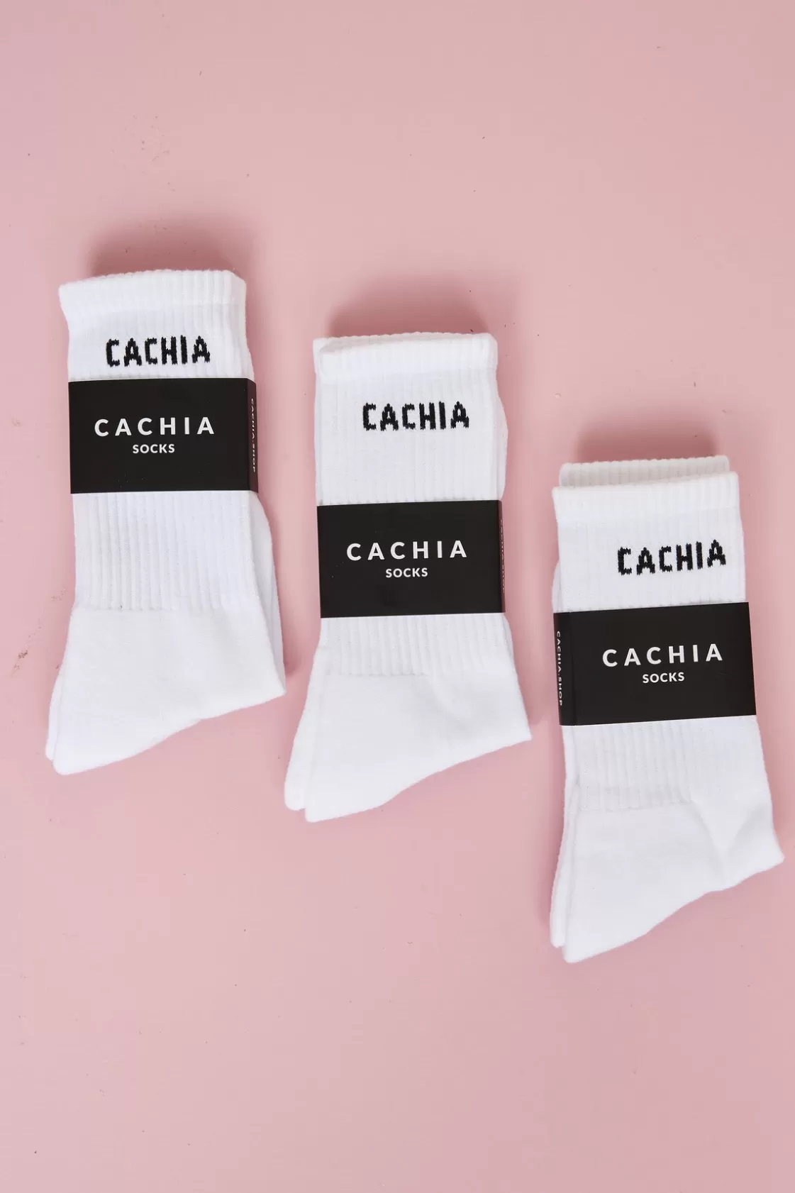 CACHIA Crew Sock - White Discount