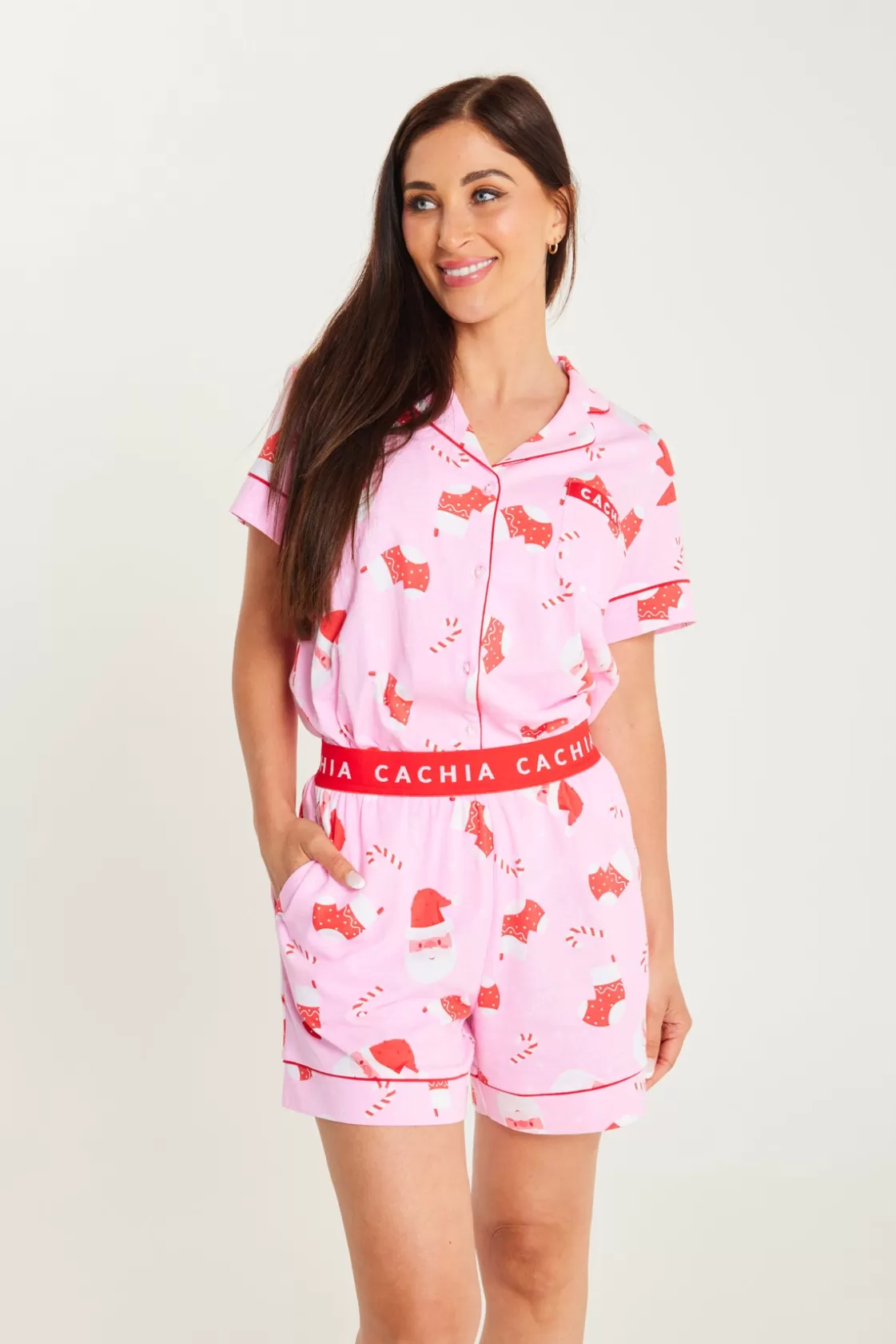 CACHIA Jolly Pink Set with Shorts - Womens Discount