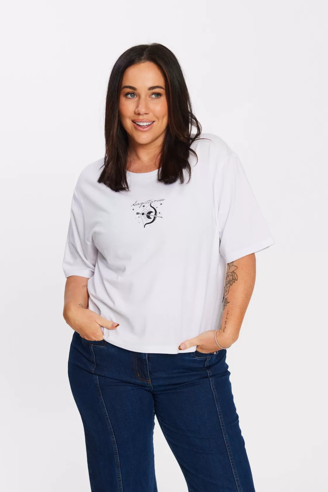 CACHIA Sagittarius Cropped T-Shirt Hot